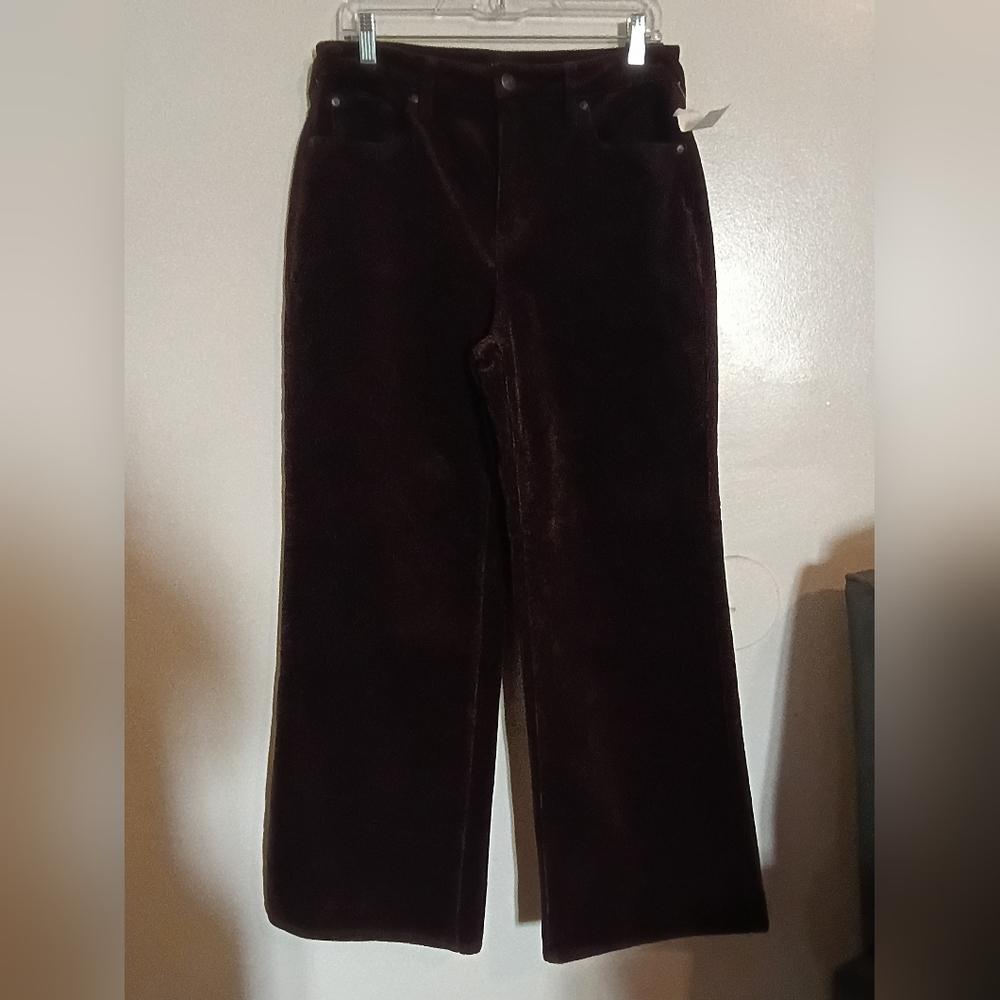 Cleo Wolf Women's Brown Corduroy Wide Leg Pants S 29/32‎
